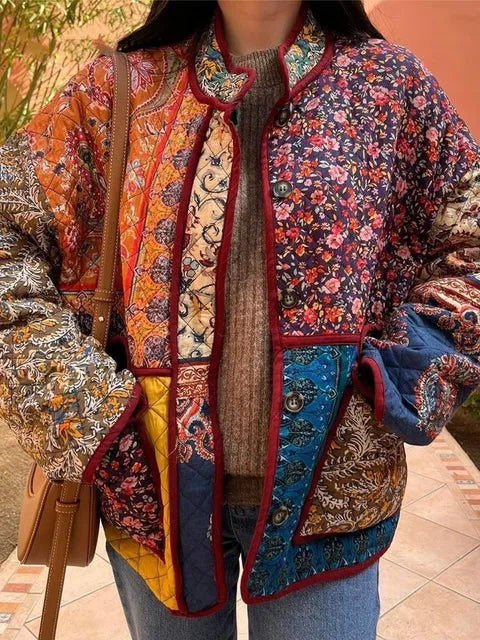 Drune | Vintagejacke mit Blumenmuster