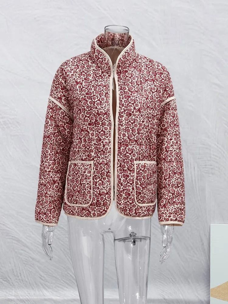 Drune | Jacke Frauen Vintage Blumenmuster