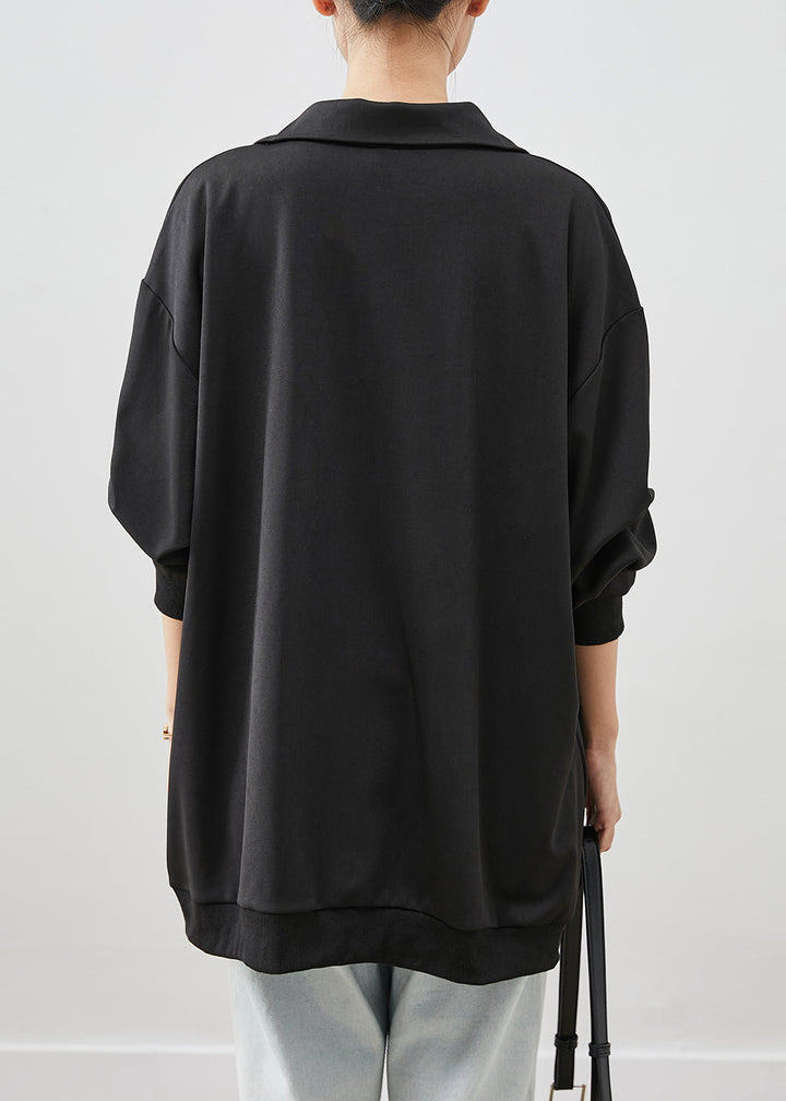 Drune | Schwarze übergroße Patchwork-Baumwollmäntel