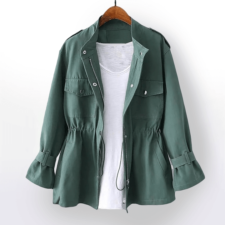 Drune | Damen Windbreaker Jacke mit Taschen und langen Ärmeln