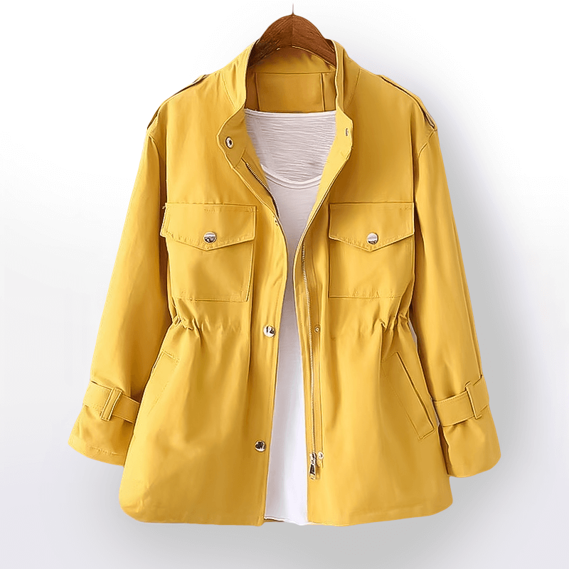 Drune | Damen Windbreaker Jacke mit Taschen und langen Ärmeln