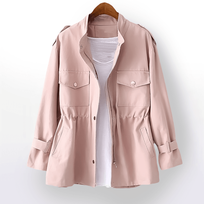 Drune | Damen Windbreaker Jacke mit Taschen und langen Ärmeln