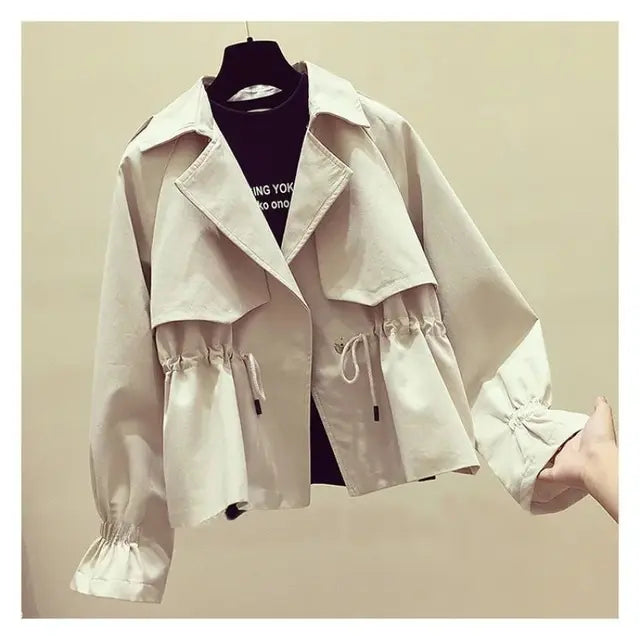 Drune - Damen schwarze taillierte Freizeitjacke für einen schicken Look