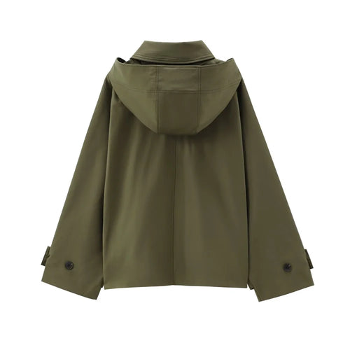 Drune | Modischer Trenchcoat Damen mit Kapuze