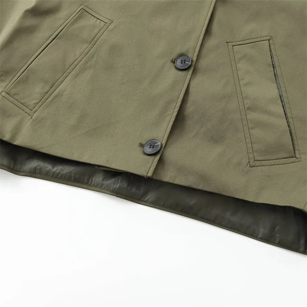 Drune | Modischer Trenchcoat Damen mit Kapuze