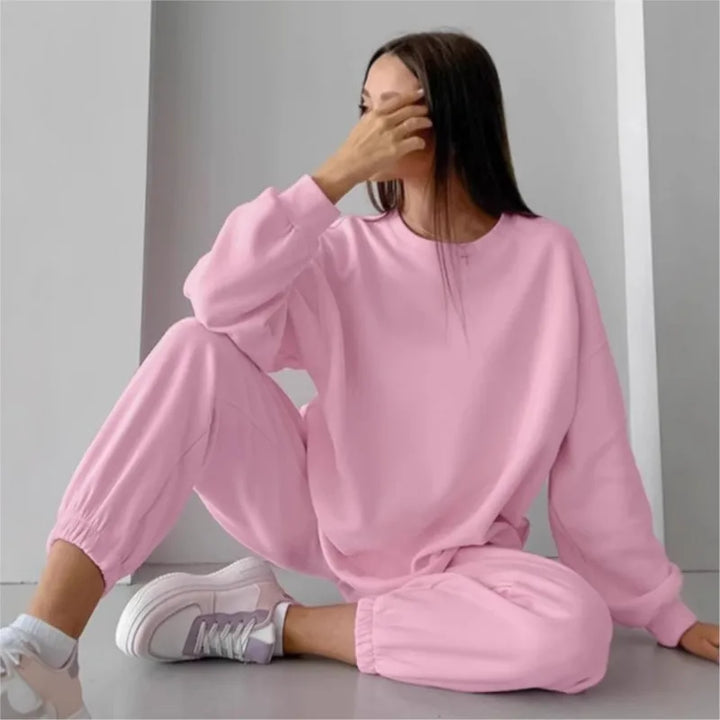 Drune | Damen-Set mit Rundhalsausschnitt und Langarmoberteil