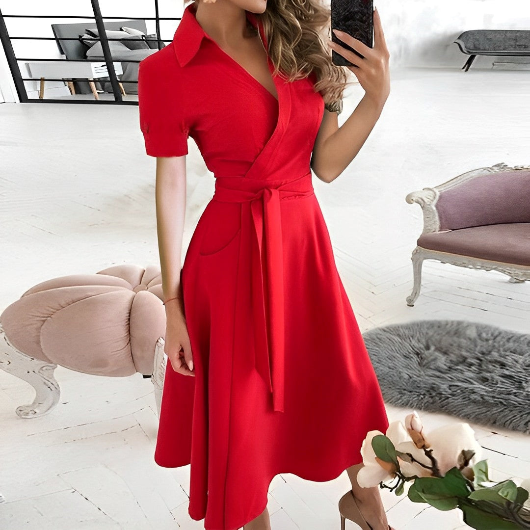 Drune | A-Linien-Kleid mit V-Ausschnitt