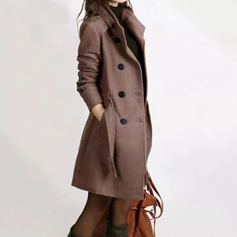 Drune | Mantel Mit Gürtel Für Herbst Winter Wärme Für Frauen
