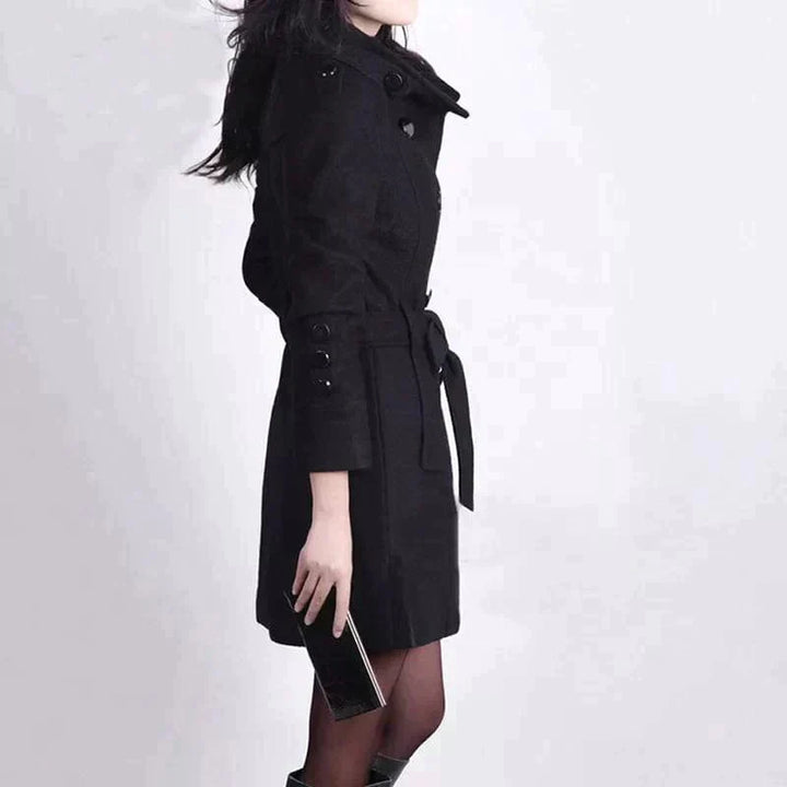 Drune | Lange Jacke mit Gürtel