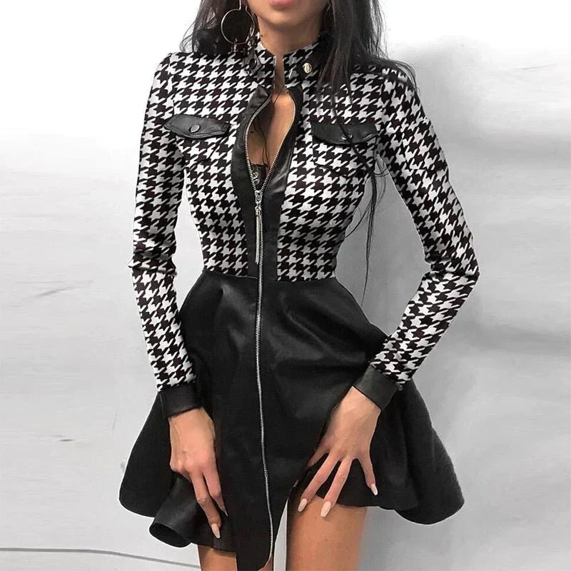 Drune | Stylisches Kleid mit Frontreißverschluss für Frauen