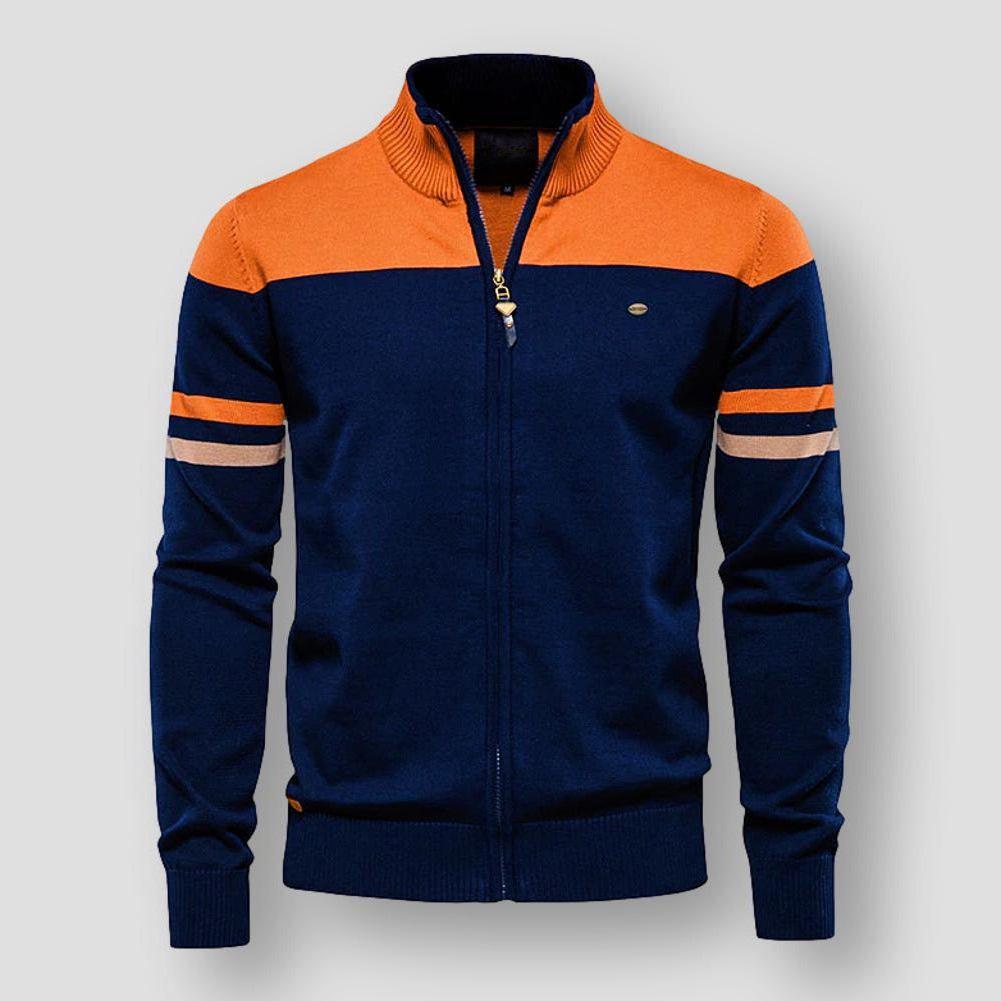 Drune | Herren Zip-Up Farbblockjacke