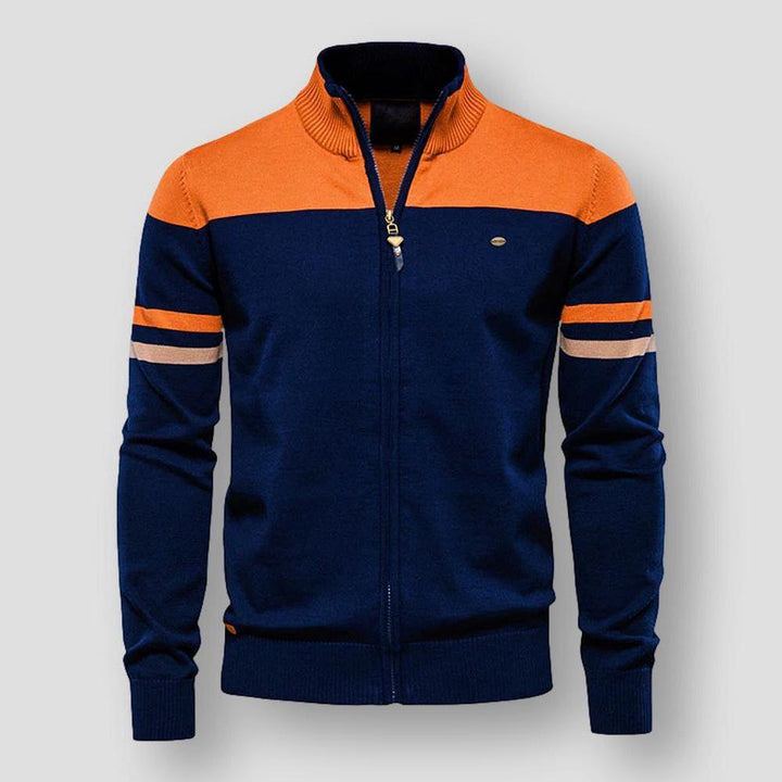 Drune | Herren Zip-Up Farbblockjacke