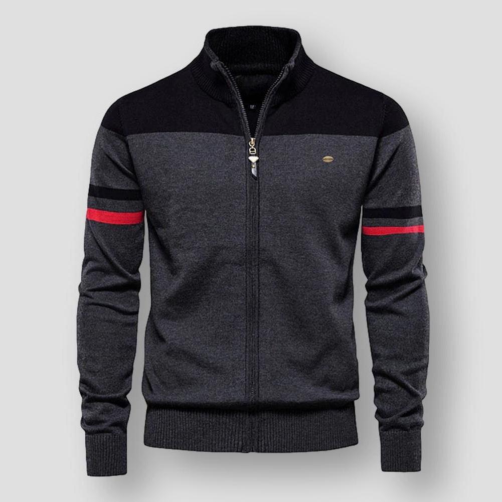 Drune | Herren Zip-Up Farbblockjacke