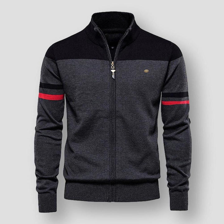 Drune | Herren Zip-Up Farbblockjacke