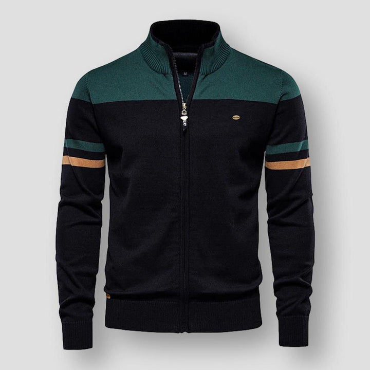 Drune | Herren Zip-Up Farbblockjacke