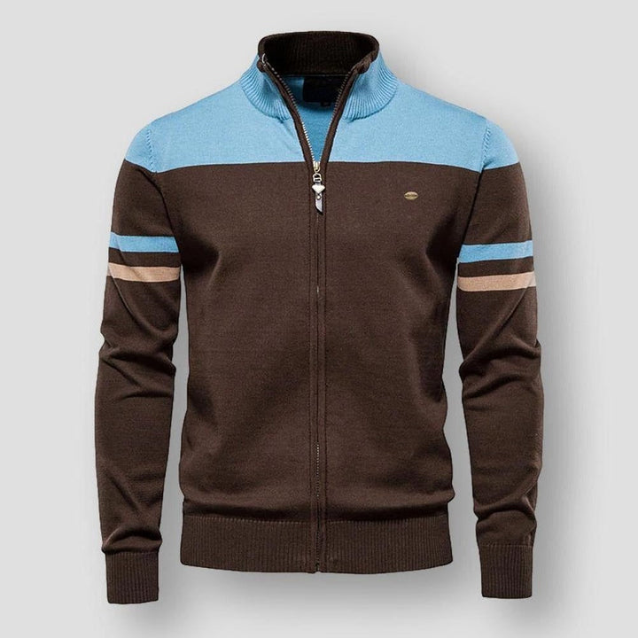 Drune | Herren Zip-Up Farbblockjacke