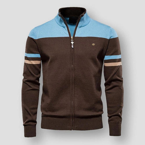 Drune | Herren Zip-Up Farbblockjacke