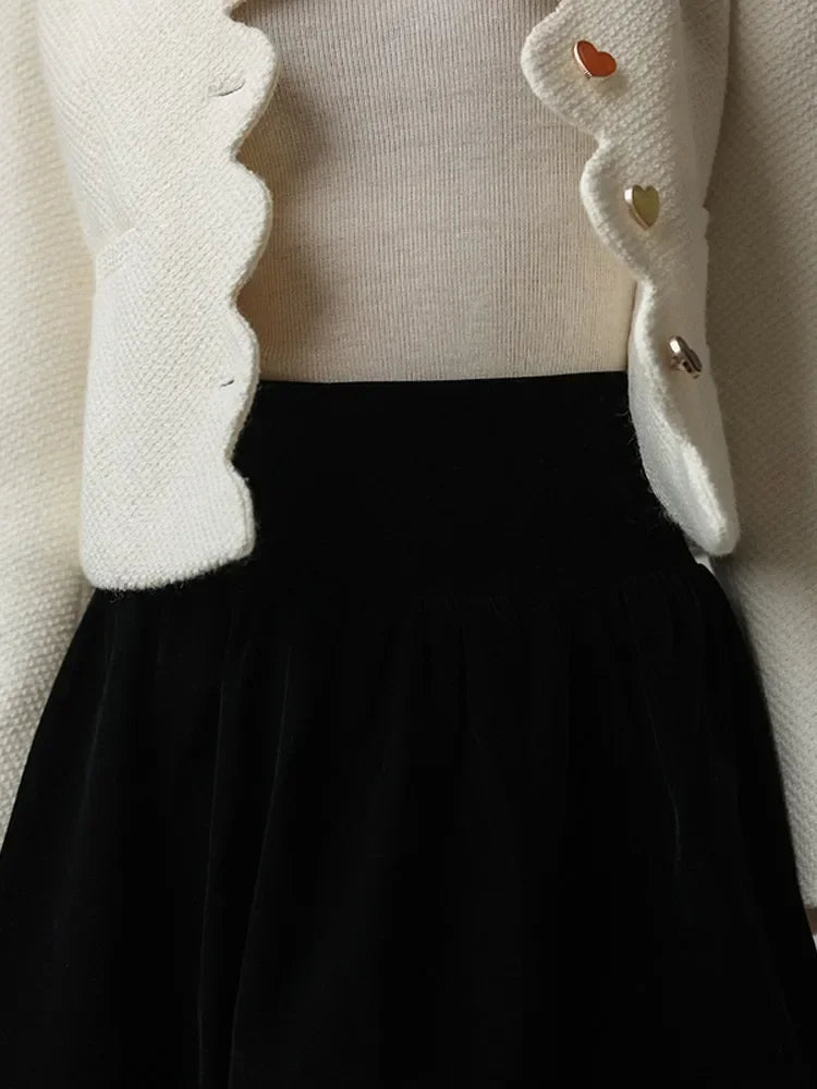 Drune | Damen Elegantes Weste mit Hohem Kragen und Einzigartigen Knöpfen