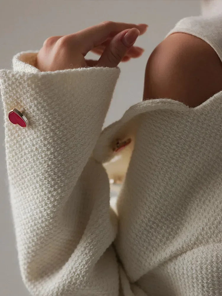 Drune | Damen Elegantes Weste mit Hohem Kragen und Einzigartigen Knöpfen