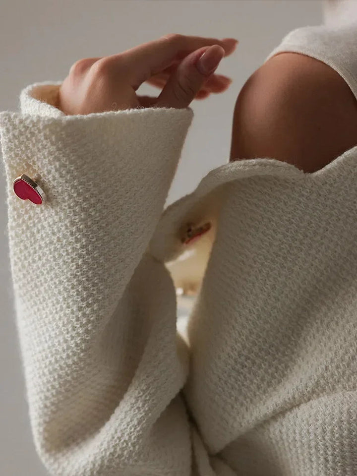 Drune | Damen Elegantes Weste mit Hohem Kragen und Einzigartigen Knöpfen