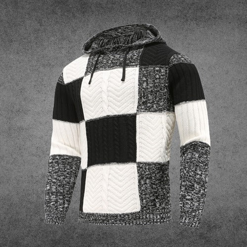 Drune | Patchwork Hoodie Baumwollmischung Einzigartiges und Bequemes Design