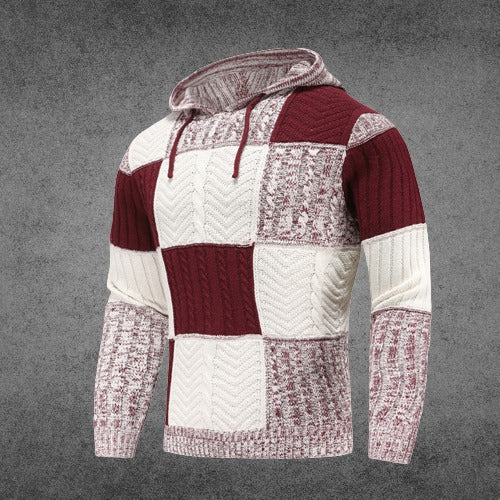 Drune | Patchwork Hoodie Baumwollmischung Einzigartiges und Bequemes Design
