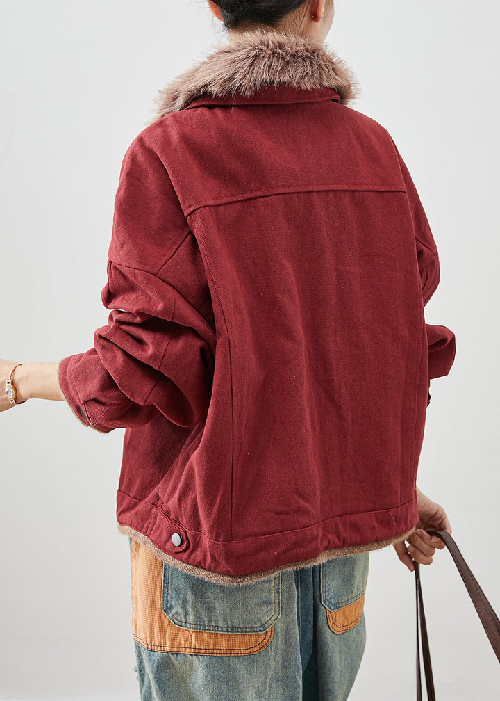 Drune | Patchwork Baumwollmäntel Pelzkragen