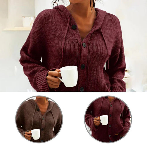 Drune | Strickjacke mit Kapuze und Kordelzug