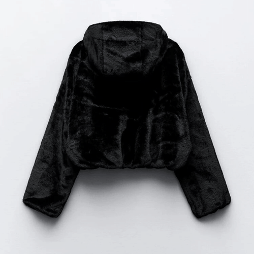 Drune | Damen elegante Kunstpelz Winterjacke