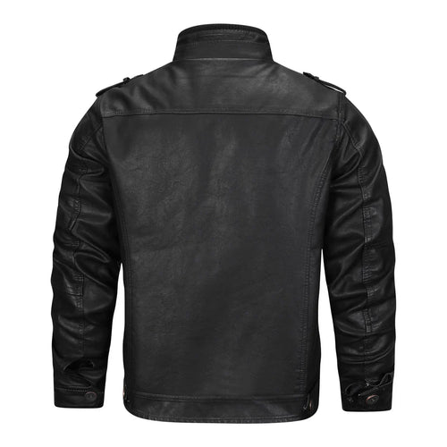 Drune | Schwarze Lederjacke mit zeitlosem Vintage-Look