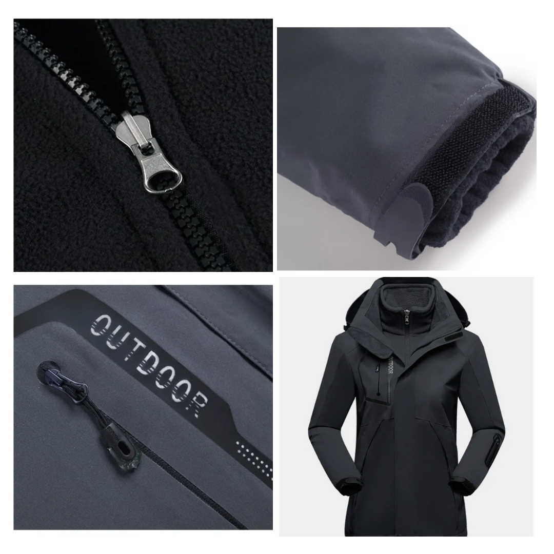 Drune | Outdoor-3-in-1-Wetterschutzjacke für Frauen
