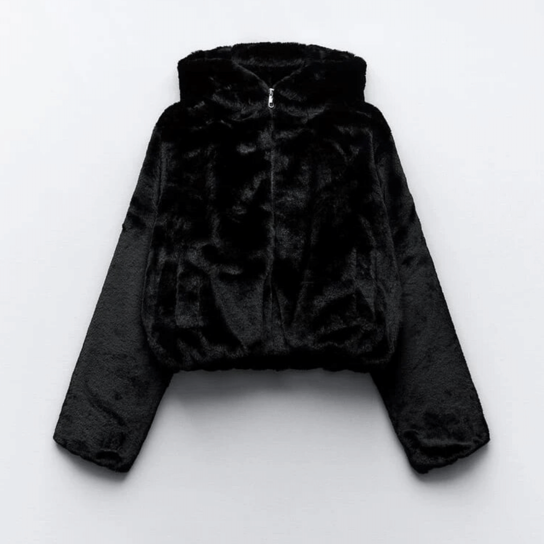 Drune | Damen Stilvolle Kunstleder Winterjacke