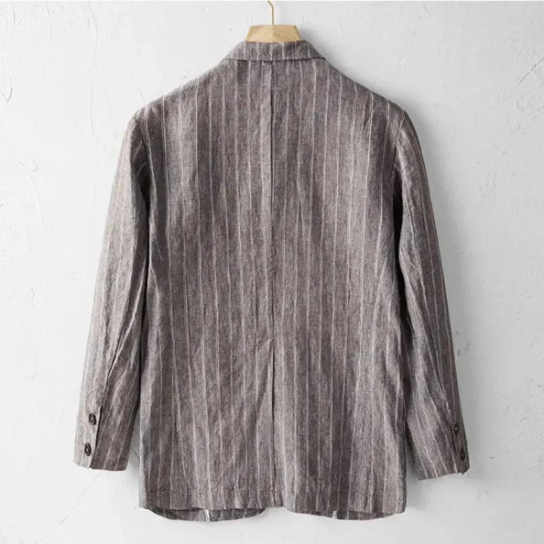 Drune | Gestreifter Leinenblazer