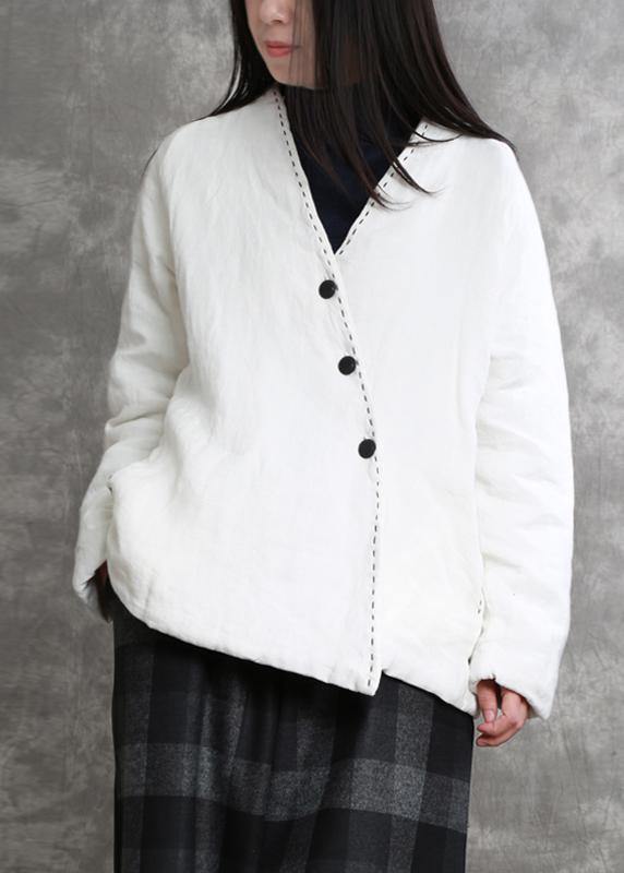 Drune | schwarzer Mode-Trenchcoat Geschenke v-Ausschnitt dicke Jacken