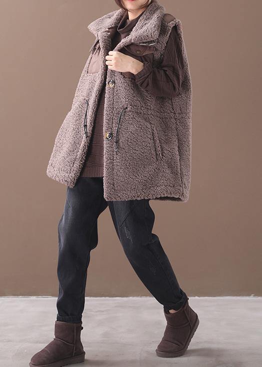 Drune | chocolate Plus-Size-Maxi-Mantel Mode-Ideen mit Kordelzug ärmellose Damenmäntel
