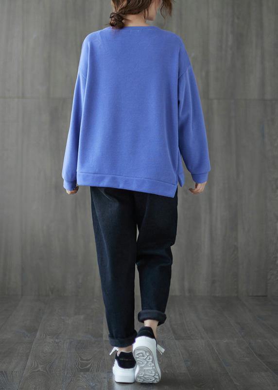 Drune | Hals Patchwork Maxi Mantel Blau Knie Damen Mäntel