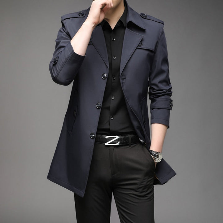 Drune | Herren Stilvoller Trenchcoat - Wasserdicht & Winddicht