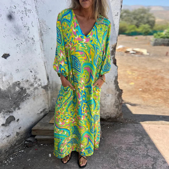 Drune | Vintage-Eleganz Leopard Kleid für Damen