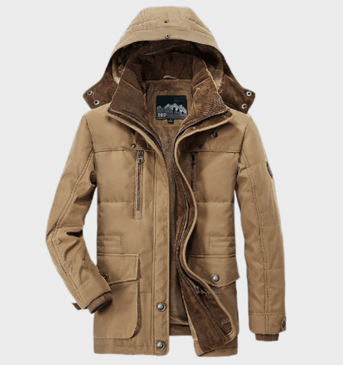 Drune | Winterjacke für Herren mit Kapuze und tiefen Taschen