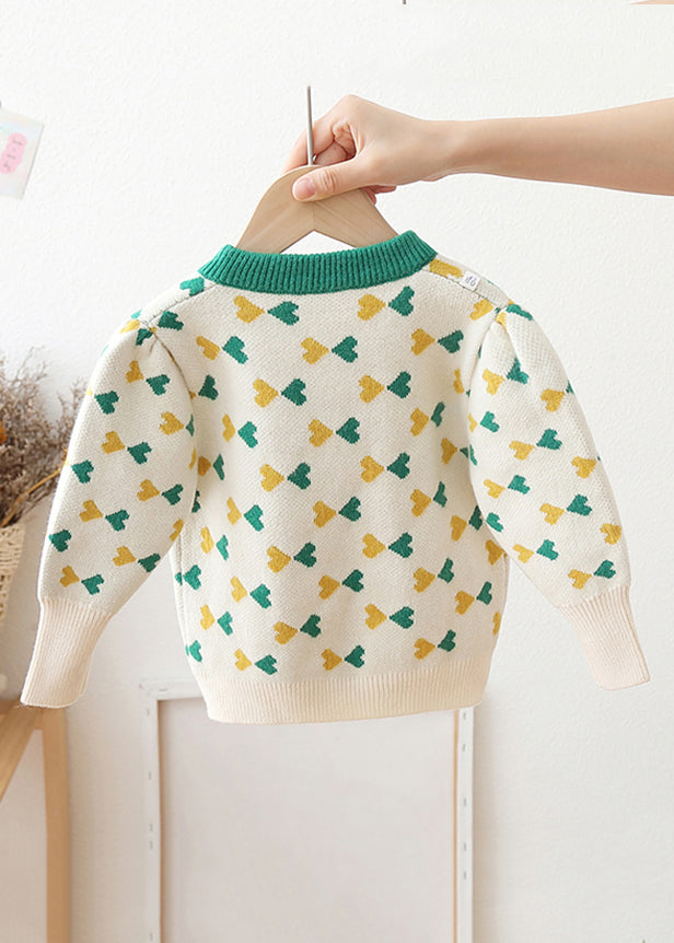 Drune | Lila Knopf Rüsch Patchwork Baumwolle Strick Kinder Mäntel