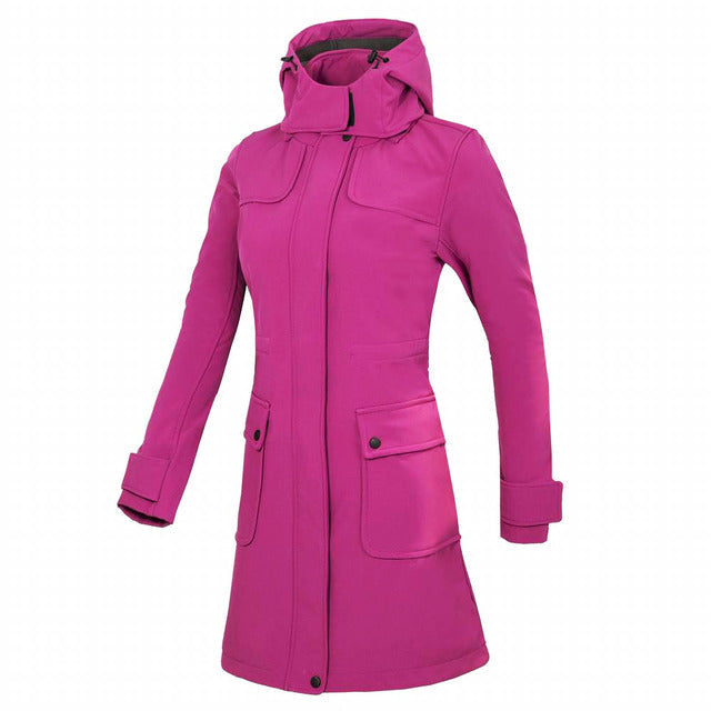 Drune | Lange Wasserdichte Regenjacke Mit Kapuze Für Damen