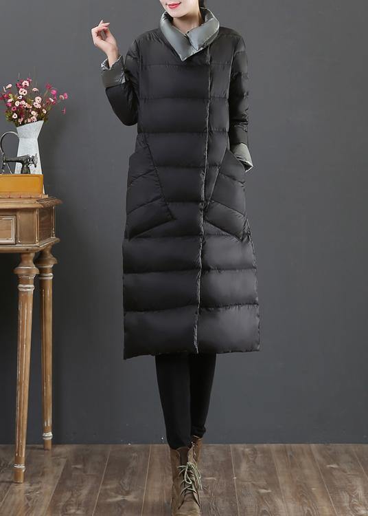 Drune | Kleidung Winterjacke Mäntel silber grau Stehkragen Taschen Daunenjacke Damen