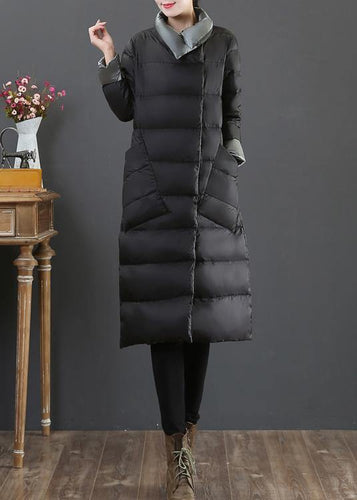 Drune | Kleidung Winterjacke Mäntel silber grau Stehkragen Taschen Daunenjacke Damen