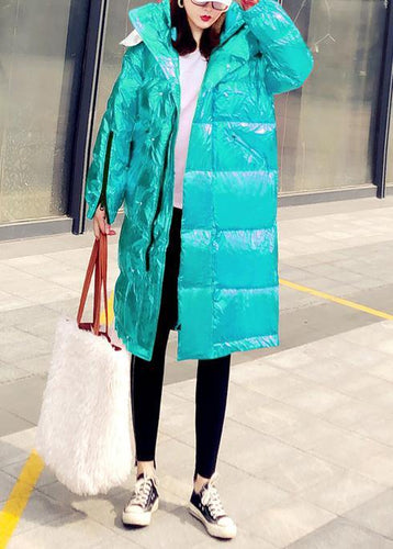 Drune | grüner warmer Wintermantel lässige Winterjacke mit Kapuze Reißverschluss Lässige Jacken