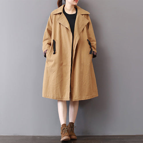 Drune | khaki Mäntel große Größen Reverskragen Outwear vintage Wildmantel