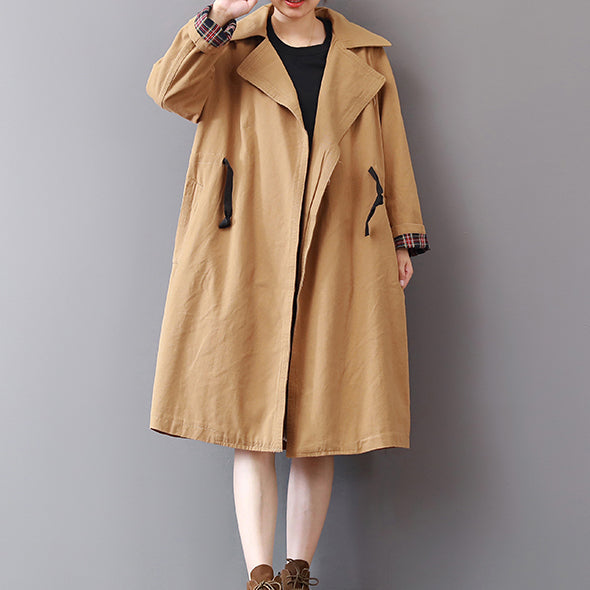 Drune | khaki Mäntel große Größen Reverskragen Outwear vintage Wildmantel