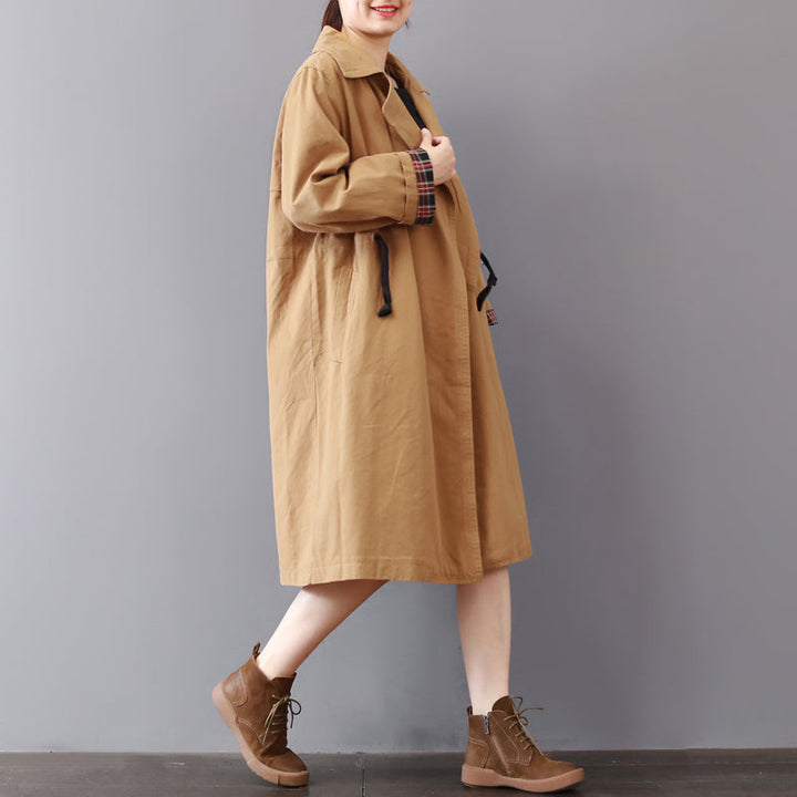 Drune | khaki Mäntel große Größen Reverskragen Outwear vintage Wildmantel