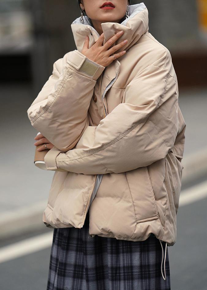 Drune | Plus-Size-Bekleidung Jacken nude Stehkragen Patchwork-Outwear