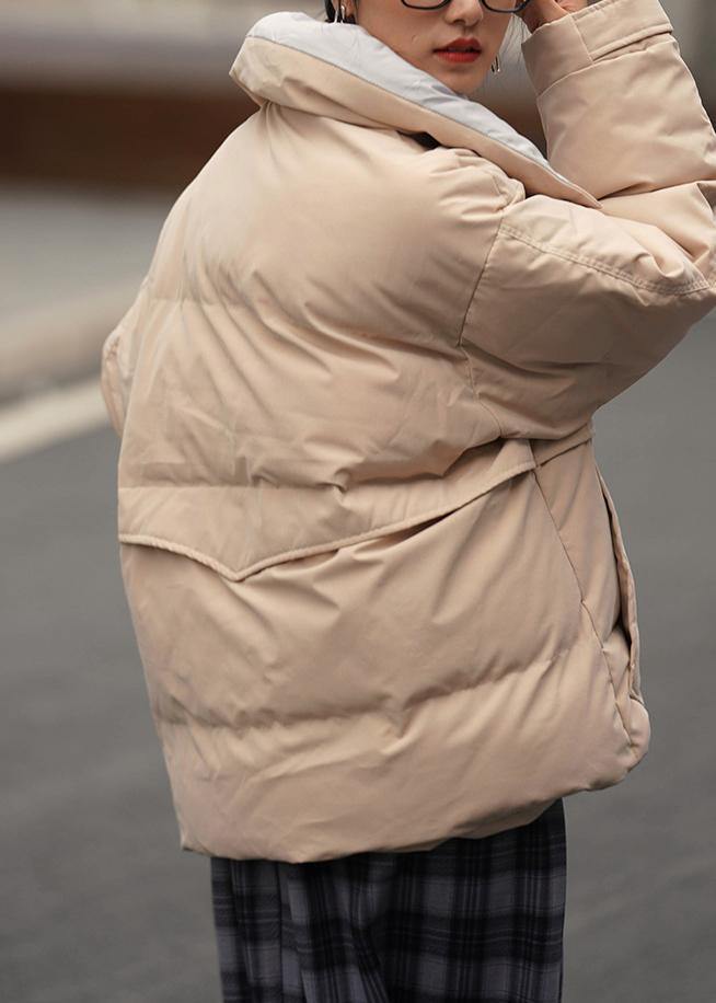 Drune | Plus-Size-Bekleidung Jacken nude Stehkragen Patchwork-Outwear