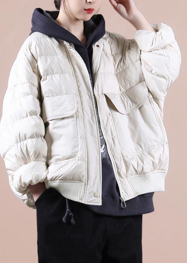 Drune | Plus-Size-Winterjacken Mäntel beige Große Taschen Daunenjacke Damen